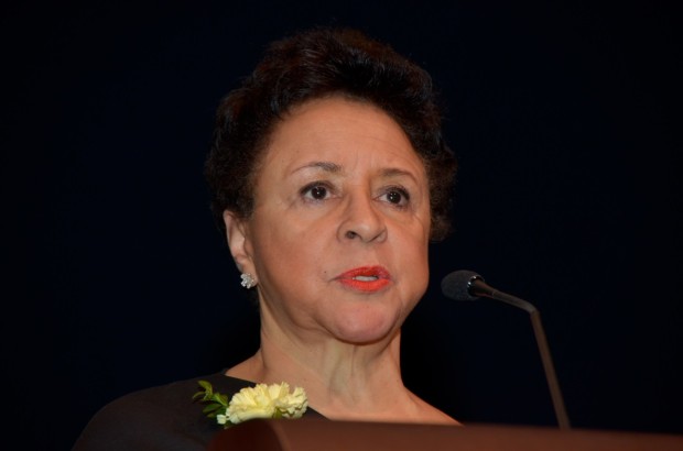 Sheila Johnson, co-founder of BET, owner of Salamander Resorts and Hotels and financier of “Lee Daniels `The Butler’” at the podium. 